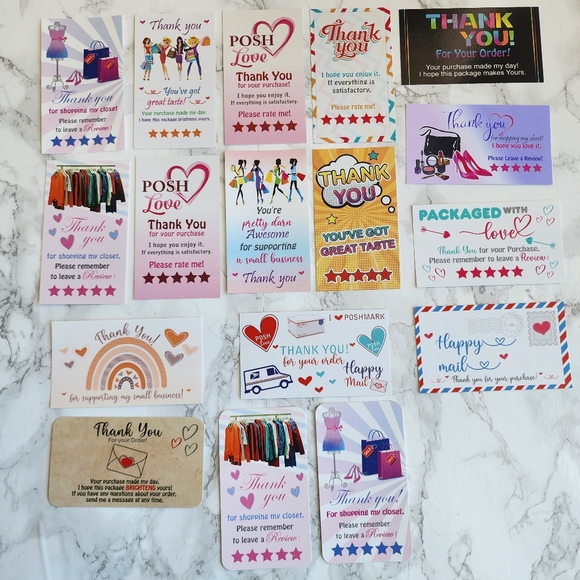 100 Thank You Cards insert business card - Picture 1 of 16